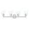 Designers Fountain Ingo 33.5in 4-Light Polished Nickel Modern Indoor Vanity Light with Clear Ribbed Glass Shade D230M-4B-PN - alternate 1